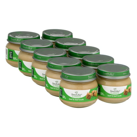 (10 count) Beech-Nut Classics Beef & Beef Broth Baby Food Stage 1 from About 4 Months, 2.5 (Best Tasting Baby Food Meat)