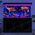 thumbnail image 5 of Blacklight Mushroom Jellyfish Black Light Aquarium Background UV Background Starry Sky Moonlight Terrarium Background with 10 EVA Double-Sided Tape, 24X12IN, 5 of 5