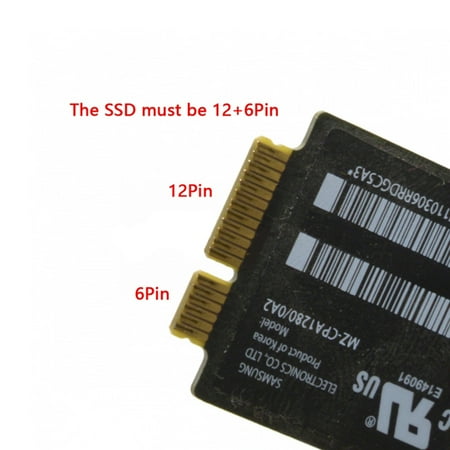 Axgear 12 6 Pin Ssd To Sata Converter Adapter Card For Apple Macbook Air 10 11 Macbook Walmart Canada
