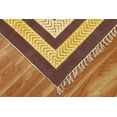 thumbnail image 6 of Casavani Hand Block Printed Brown Cotton Square Dining Room Carpet Outdoor Patio Rug 6x6 feet, 6 of 6