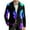 03-Black, variant on Men's Mardi Gras Jacket Carnival Corduroy Blazer Printed Soft Work Formal Warm Casual Coat 21-Purple XL
