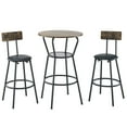 thumbnail image 2 of Tcbosik 3 Piece Pub Dining Set, 24" Round Bar Table and Stools for 2 Person, Counter Height Table Set for Small Space Breakfast Nook Living Room, Antique Brown, 2 of 12