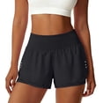 thumbnail image 3 of Aihuaihua Running Shorts Women 2 in 1 High Waisted Athletic Workout Sport Short Pant with Side Pockets Fashion Tennis Golf Skirt Black XL, 3 of 7