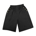 thumbnail image 6 of Arlun Womens High Waist Baggy Shorts Linen Loose Fit Five Point Pants with Pockets Solid Color Wide Leg Summer Shorts 2026 Beach Vacation Thin Breathable Bottoms Grey S, 6 of 7