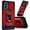 Red, variant on For Motorola Moto G 5G 2024 MOTXT2417DPP Multi-Functional Ring Kickstand Cover Phone Case - Red