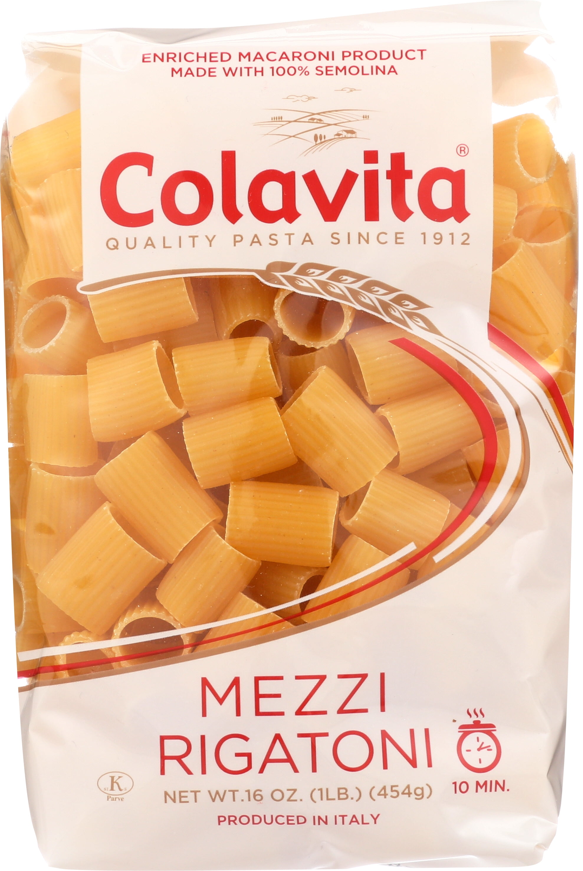 Colavita Mezzi Rigatoni Pasta, 16 Ounce