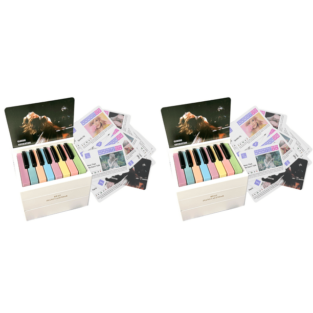 Calendario de piano de Taylor 2025 Hojas de música 15 llaves Calendario de piano blanco