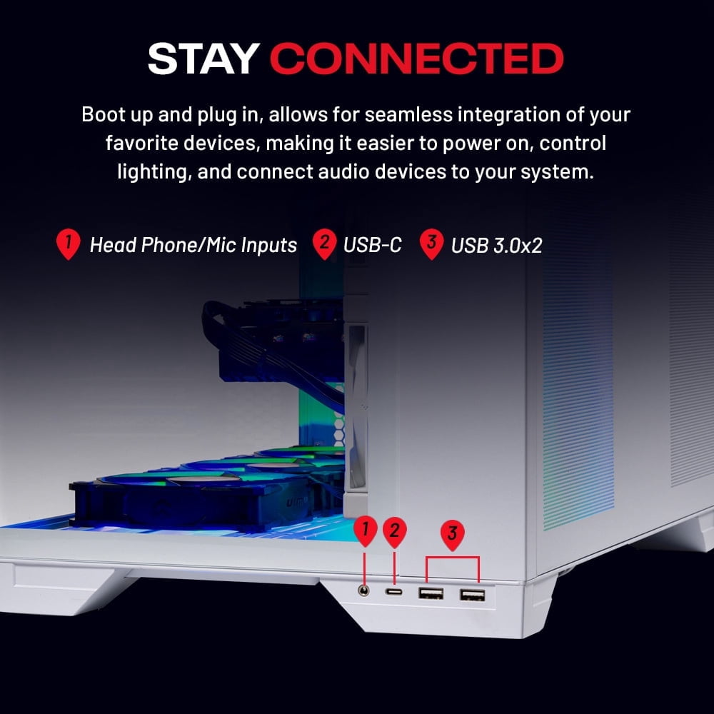 Skytech Gaming O11 Vision Gaming PC, Intel Ultra 7 270K 5.4GHz, NVIDIA RTX 5070 Ti 16GB VRAM, 1TB Gen4 NVMe SSD, 32GB DDR5 RAM 5600, 850W GOLD ATX 3 PSU, 360 ARGB AIO , WI-FI 6, Windows 11, Desktop