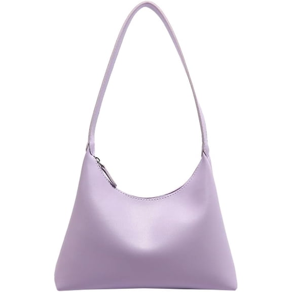 Zhengup Trendy Vegan Leather Shoulder Bag for Women Small Dumpling Tote Purse Casual Handbag Elegant Solid Satchel