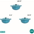 thumbnail image 7 of 4.8qt Cast Iron Enamel Dutch Oven Teal - Spacious &  Cooking Pot, 7 of 7