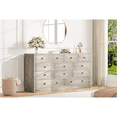 thumbnail image 2 of 12 Drawer Dresser for Bedroom, 61 Inch Dresser with Power Outlet, Modern Chest of Drawer, Wood Triple Wide Drawer Organizer Cabinet for Bedroom, Living Room, Entryway, Hallway, 2 of 9