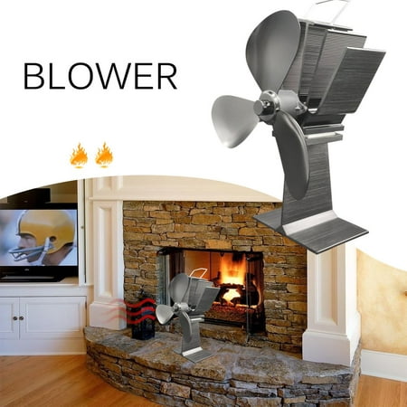 3 Blades Air Blower Heat Powered Wood, Blower Motor For Wood Burning Fireplace
