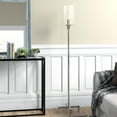 thumbnail image 5 of Evelyn&Zoe Panos 66.25" Tall Floor Lamp with Glass Shade, Polished Nickel/Clear, 5 of 8