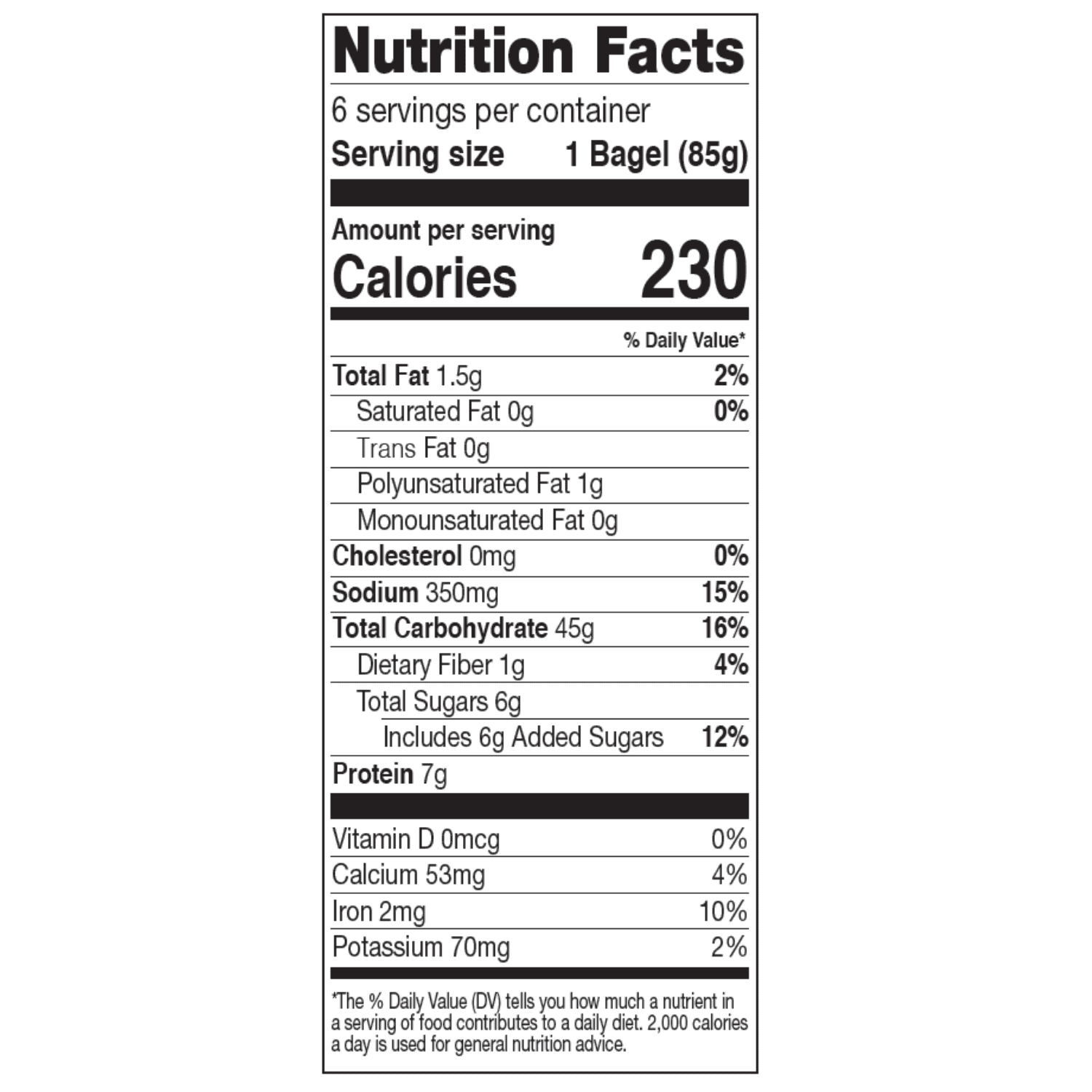 Franz Premium Original Plain Bagels, 18 oz, 6 Count