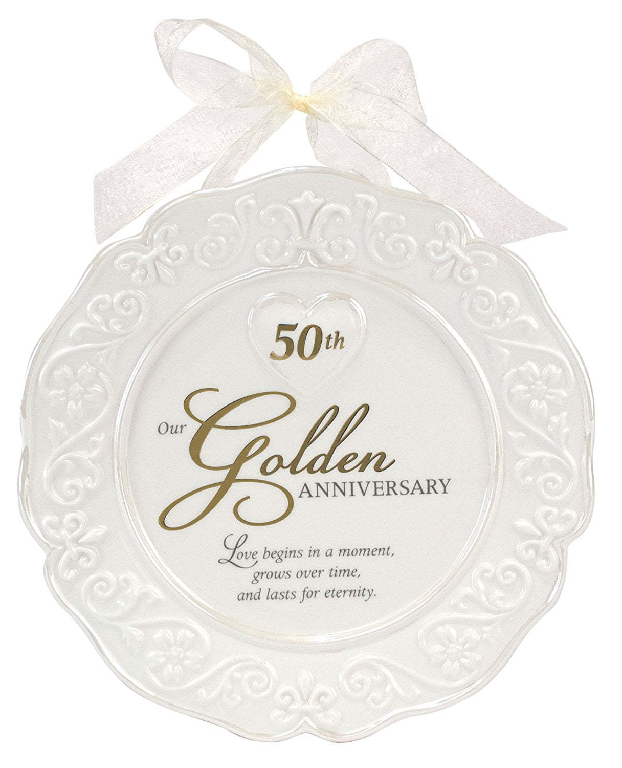 White 4x6 Malden International Designs Glazed Ceramic With Silver Accents Were Engaged Picture Frame