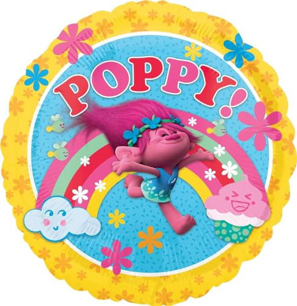 Poppy World Tour 2nd Birthday Party Supplies 15pc Balloon Bouquet Decorations