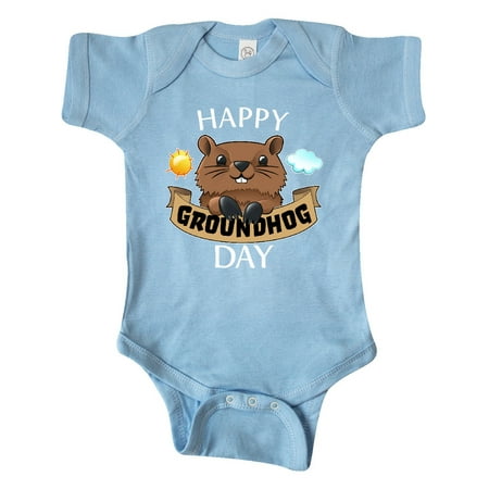 

Inktastic Happy Groundhog Day- cute Gift Baby Boy or Baby Girl Bodysuit