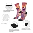 thumbnail image 4 of Fotbe Sunset Cloud Corgi Calcetas Largas con Estampado para Hombre y Mujer – Calcetas de Compresión Transpirables y Elásticas, Viajar y Uso Diario Talla 5-11, 4 of 6