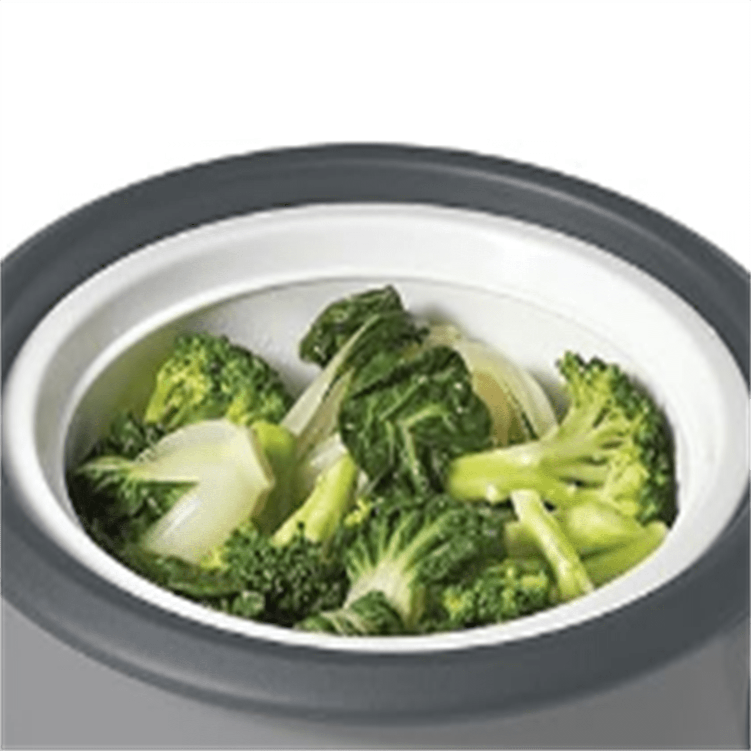 10-Cup Rice Cooker with Ceramic Coating - PFAS-Free - Clear Glass Lid- Grey
