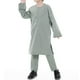 thumbnail image 5 of Odeerbi 4-13 Años Niños Albornoz Musulmán Con Pantalones Largos Conjunto Trajes Musulmanes Albornoz Árabe Manga Larga Camisa Larga Conjuntos Albornoz, 5 of 8