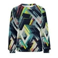 thumbnail image 7 of Geometric Lattice Womens Oversized Sweatshirts Hoodies Crewneck Casual Tops Comfy FallWinter Clothes 2024, 7 of 7