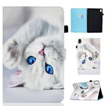 iPad 10th Generation Case 10.9 Inch 2022, TECH CIRCLE Multi-Angle Viewing Lightweight Folio Stand Smart Protective Cover Auto Sleep/Wake for Apple iPad 10th Generation Case iPad 10.9 Inch,White Cat