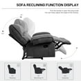 thumbnail image 5 of Oversized Recliner Chair, Large Wide Seat Manual Comfortable Recliner with Pockets,Recliner Chair Lounge Chair for Adults Living Room, 350 lb Weight Capacity, Grey, 5 of 8