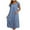 Blue, variant on lmcalzta Sleepshirts for Women Nighshirt Soft Nightgown for Women Short Sleeve Dress Sleepwear Free Size