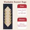thumbnail image 6 of 2x6 FT Kitchen Runner Rugs Non Skid Washable, Faux Wool Rug Runners for Hallways Bathroom Carpet Runner, Soft Indoor Modern Floor Rug for Entryway Laundry Room, 6 of 11