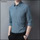 thumbnail image 4 of Camisa de hombre a rayas de alta calidad nueva 2022, ropa informal de estilo vintage para primavera y otoño, camisa de negocios ajustada 100% algodón para hombre, 4 of 4
