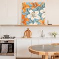 thumbnail image 6 of Lily Flower Wall Art Painting on Canvas, White Orange Blooms Floral Watercolor Blue Canvas Art Home Prints Wall Art Framed Modern Artwork for Living Room Bedroom Wall Decor 12x12in, 6 of 9