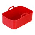 thumbnail image 1 of Bewildely Bandeja de silicona para freidora de aire, resistente al calor, doble cesta, para el hogar, comedor, panadería, revestimiento para Herramientas y accesorios para hornear Rojo, 1 of 6