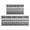 Black Strip Boho-63, variant on Set of 2 Boho Kitchen Mats - Modern Farmhouse Rugs with Moroccan Design - Non-Skid, Absorbent, with Rubber Bottom (Black, 17x47 17x30)