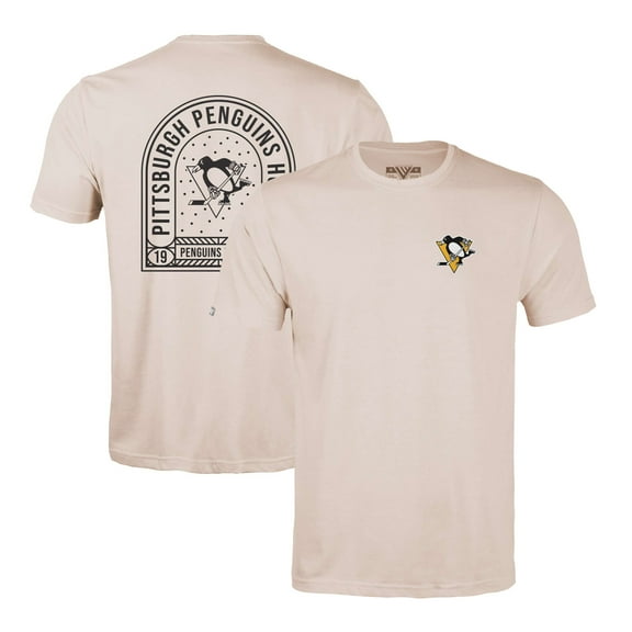 Men's Levelwear Khaki Pittsburgh Penguins Richmond Stained Glass T-Shirt