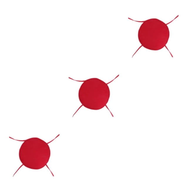 Guardoinrt 1/2/3/5 Profitez du Confort et de la Durabilité du Coussin de Chaise Rond Doux et Confortable Rouge Terne 3 Pcs