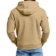 thumbnail image 5 of Chiccall Mens Fleece Hoodie Cargo Long Sleeve Full Zip Drawstring Hooded Sweatshirts Casual Loose Fit Athletic Jacket with Multi Pockets, 5 of 7