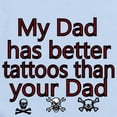 thumbnail image 2 of CafePress - My Dad Has Better Tattoos Than Your Dad Body Suit - Baby Light Bodysuit, Size Newborn - 24 Months, 2 of 4