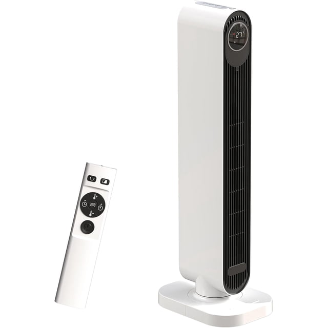 HOMCOM 33 Ceramic Space Heater 2000W Fan Electric Heater with 3 Modes 15H Timer Adjustable Thermostat Oscillation Remote Control Tip-Over and Overheat Protection Low Energy for Bedroom White