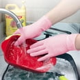 thumbnail image 5 of 20/50/100 Uds guantes de nitrilo rosa guantes de látex desechables sin polvo para limpieza del hogar salón de belleza trabajo guantes de cocina, 5 of 5