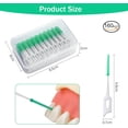 thumbnail image 2 of 160PCS Portable Soft Silica Gel Toothpick Dental Floss Picks Original Suitable for Oral Care of Adults and Childrens Toothpick Brushes Teeth Cleaning Tool (Green), 2 of 4