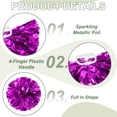 thumbnail image 3 of Uxcell 2 Pcs Pompones de Animación Metálicos de 12" con Anillos de Mango para Baile y Animación Fucsia, 3 of 6