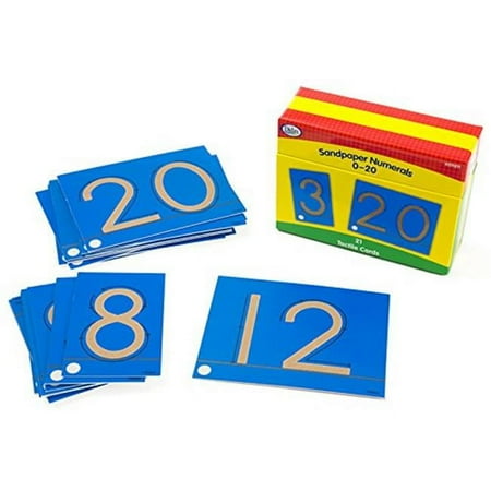UPC: 0706406117785 | Didax Tactile Sandpaper Numerals 0-20 for Grades K-1 Set of 21 (DD-211211)
