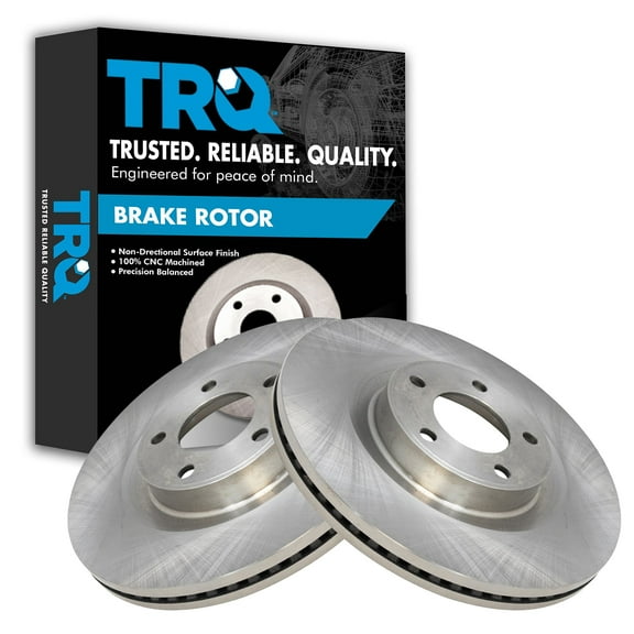 TRQ Front Brake Rotors Set Vented Fits Select 2007-2014 Ford Edge 2007-2015 Lincoln MKX