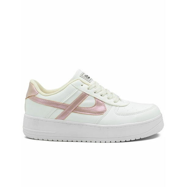 Tenis Choclo Panam Para Mujer Plataforma Traspirable 22-26 blanco 23