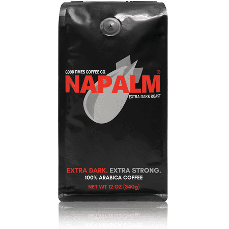 Napalm Coffee, Extra Dark Roast, Ground Coffee, 100% Arabica, 12 Ounce Bag