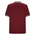 thumbnail image 5 of Vunhao Mens Polo Shirts With Collar, Solid Short Sleeve Casual Button Mens Basic Shirt on Sale Wine, 5 of 6