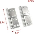 thumbnail image 2 of Stainless Steel Flag Hinges Silver Lift Off Hinges Swivel Door Hinges Slip Joint Cabinet Hinge Detachable Window Hinges 3.74"x1.5",6-Pack with Screws, 2 of 5