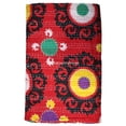 thumbnail image 3 of ColorFull House Indian Kantha Quilt, Red Floral Pattern, Traditional Suzani Design Size ( Double 90" x 108"), 3 of 5