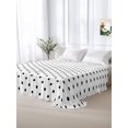 thumbnail image 6 of Queen Flat Sheet Only Black Polka Dot on White Soft Microfiber Cooling Bedding Sheets Modern Minimalist Dotted Flat Bed Sheet for Hotel,Home Decor, 6 of 9