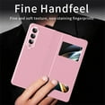 thumbnail image 5 of SaniMore for Samsung Galaxy Z Fold 4 7.6" Maghetic Flip Folding Case, Nappa Leather Case for with Hidden Kickstand Full Body Protective Cover for Samsung Z Fold 4 Ladies Men, Lychee Pink, 5 of 7
